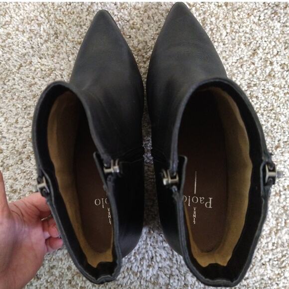 Linea Paolo Viva Black Leather Ankle Booties | Size 8.5 - Picture 16 of 16